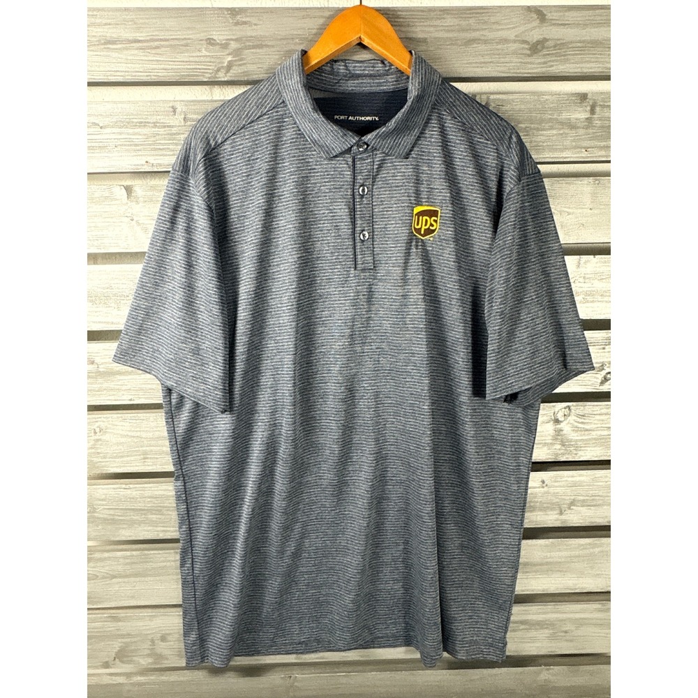 UPS United Postal Service Mens XL Gray Polo Shirt Short Sleeve Work Uniform